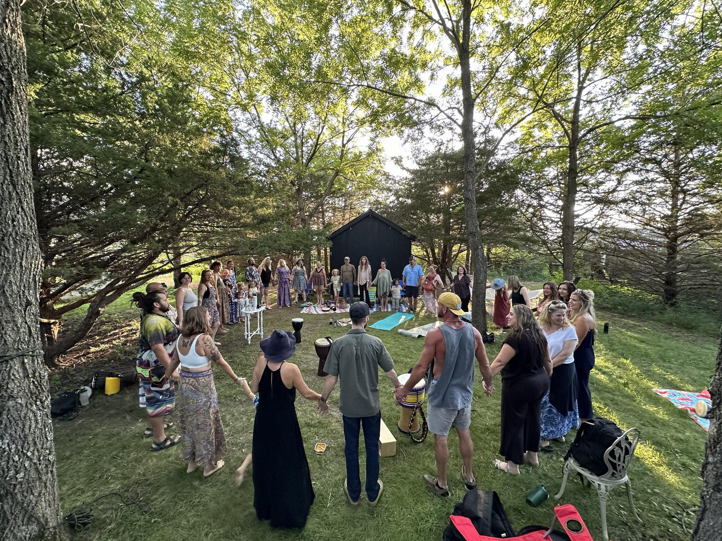 A community gathering with All Love & Movement