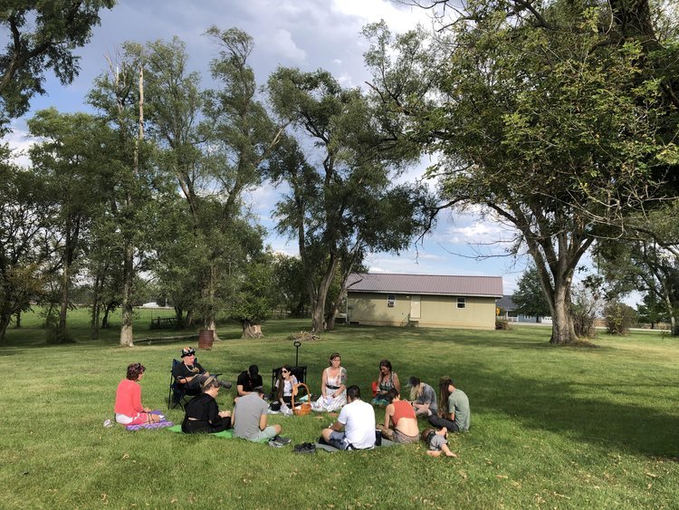A women's circle gathering